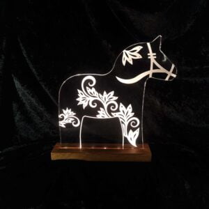 Dalahäst "krumelur" Vit