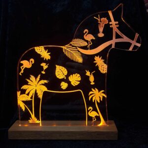 Dalahäst "Summer Edition" Gul/orange